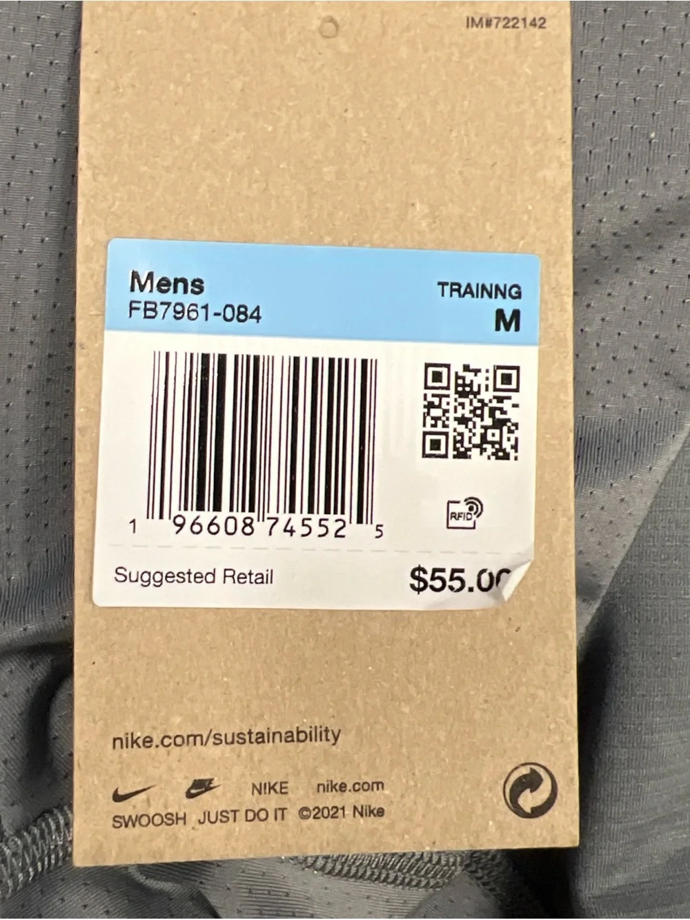 NIKE PRO WARM DRI FIT TRAINING FITNESS TIGHTS GRAY MENS Medium FB7961 NWT $55